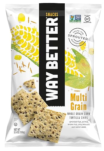 Way Better Snacks Chips de tortilla multigrano, 5.5 oz
