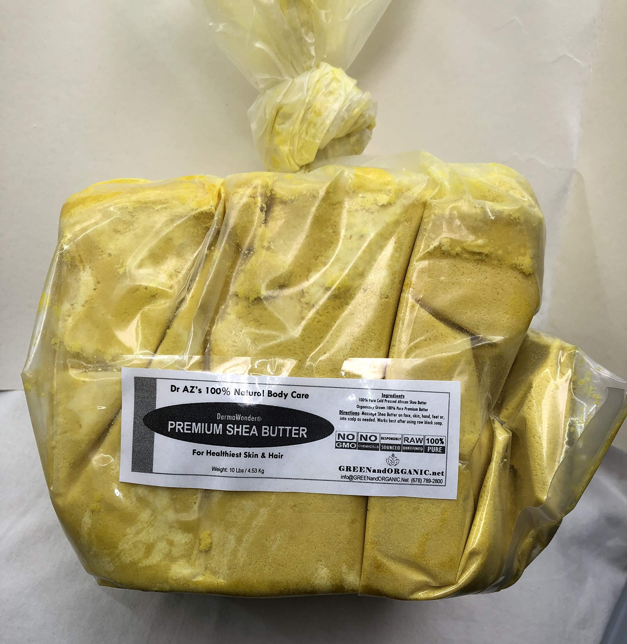 Pure African Yellow Shea Butter 10Lbs Premium 100% Natural Virgin RAW Organic Grade A Unrefined Ghan