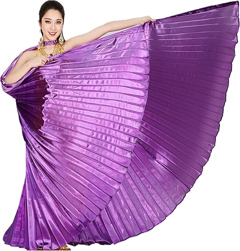 Miniatura 6 de MUNAFIE Alas de Isis para danza del vientre con palos para adultos, disfraz de danza del vientre, alas de ángel para Halloween, carnaval