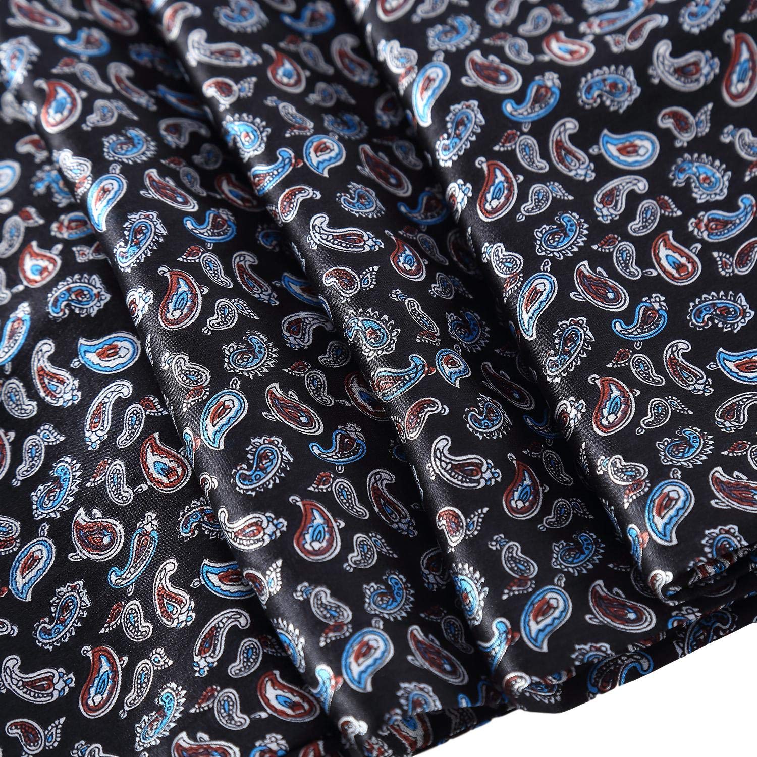 Long Charmeuse Satin Silk Scarf for Men