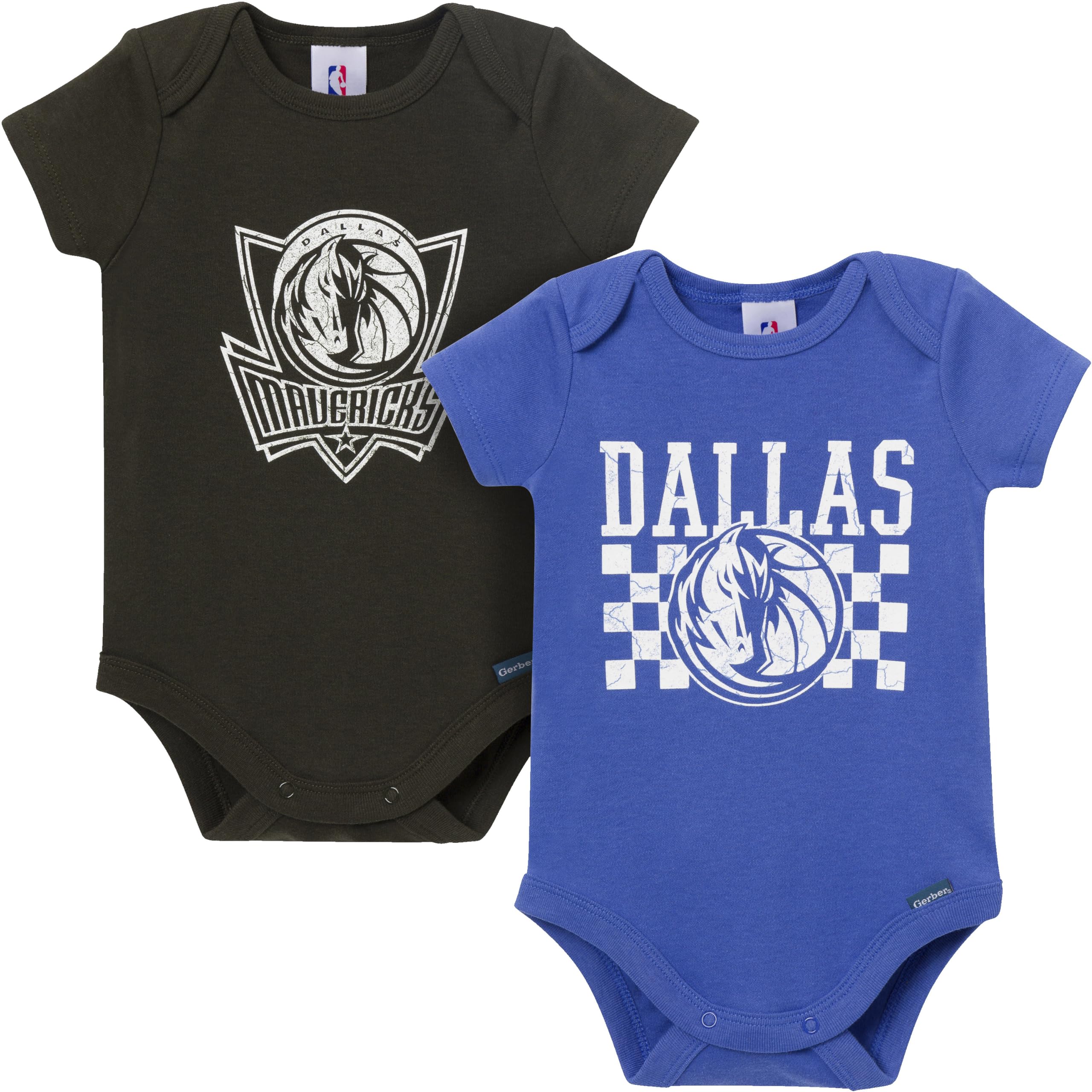 Gerber Baby NBA Boys &amp; Girls 2-Pack Short Sleeve Onesie Bodysuits