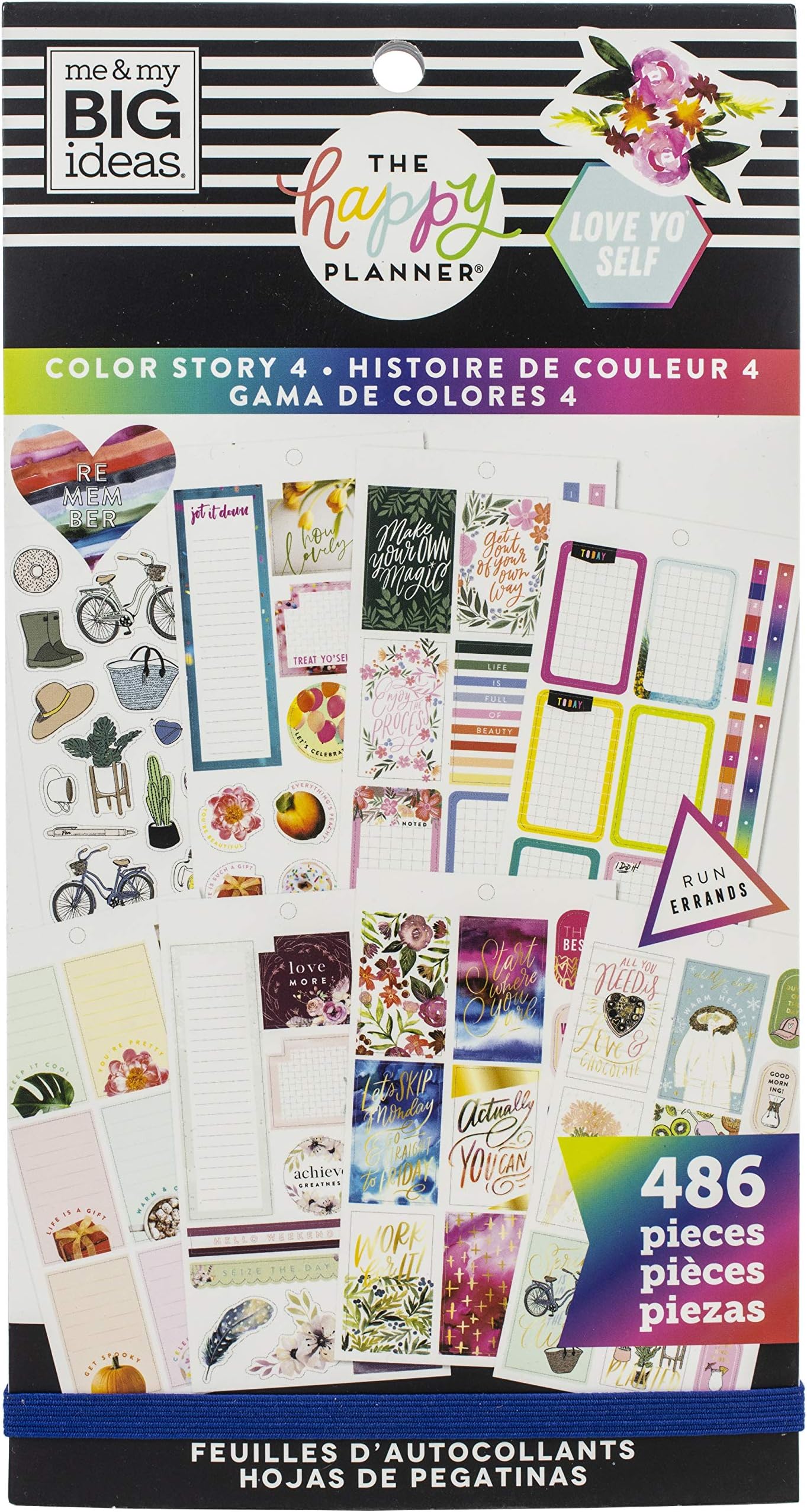 ME & MY BIG IDEAS Happy Planner STCKRS STRY, Color Story 4, 486/Pkg, One Size