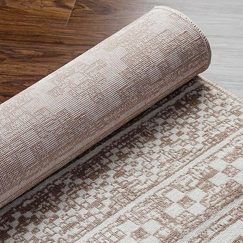 Miniatura 6 de SUPERIOR Alfombra de pasillo para interiores, respaldo de yute, perfecta para entrada, oficina, salóncomedor, dormitorio, cocina, suelo de madera,