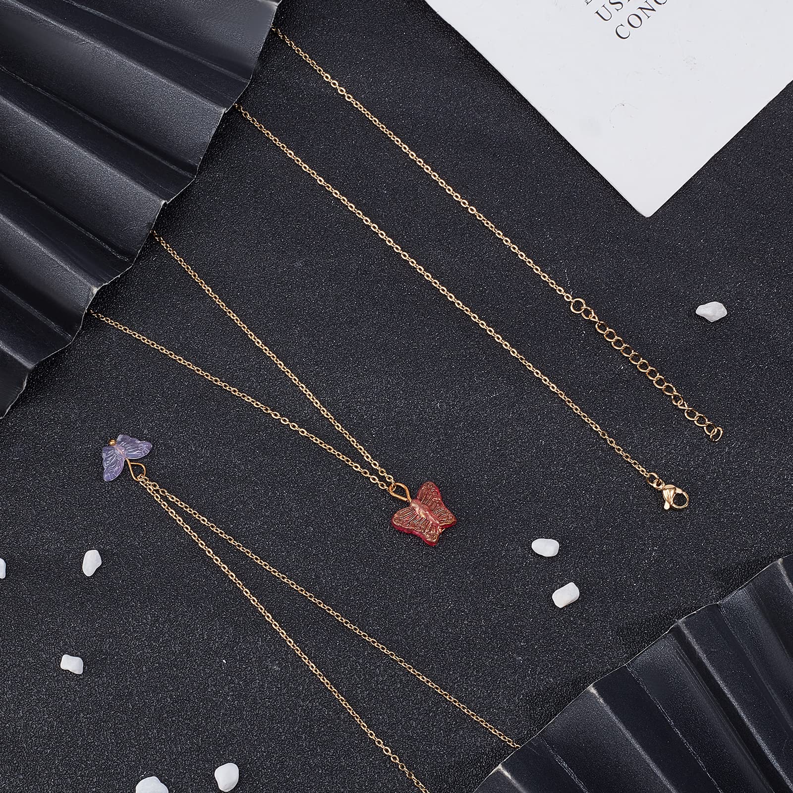 UNICRAFTALE 10pcs 40.5cm Cable Chain Necklaces with Lobster Claw Clasp Stainless Steel Cable Necklace Golden Chains for DIY Necklace Jewelry Making 1.6mm Wide - Image 3