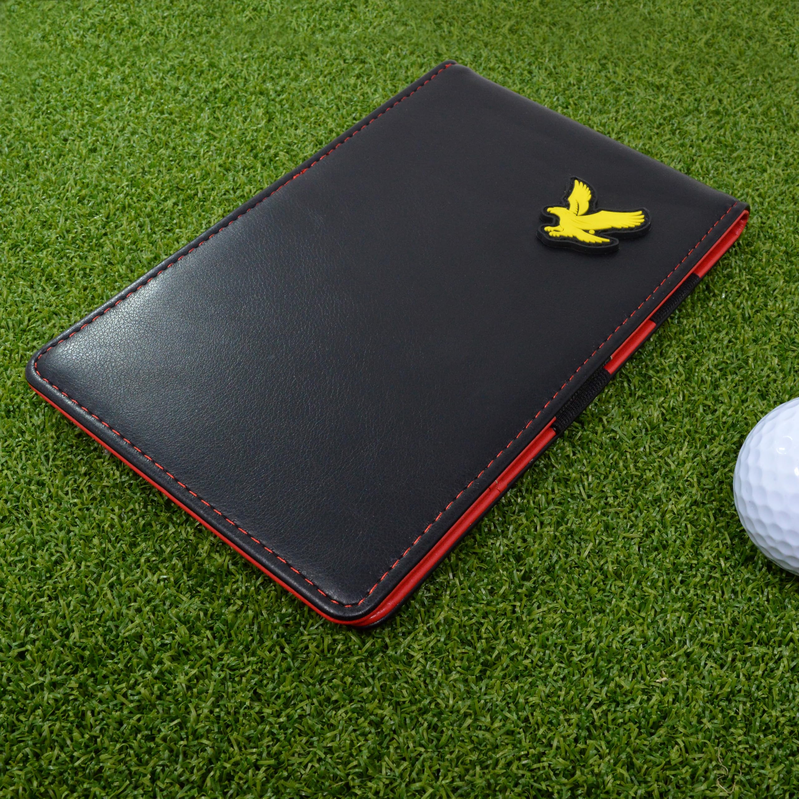Lyle & Scott Unisex Golf Yardage Book Holder, Black