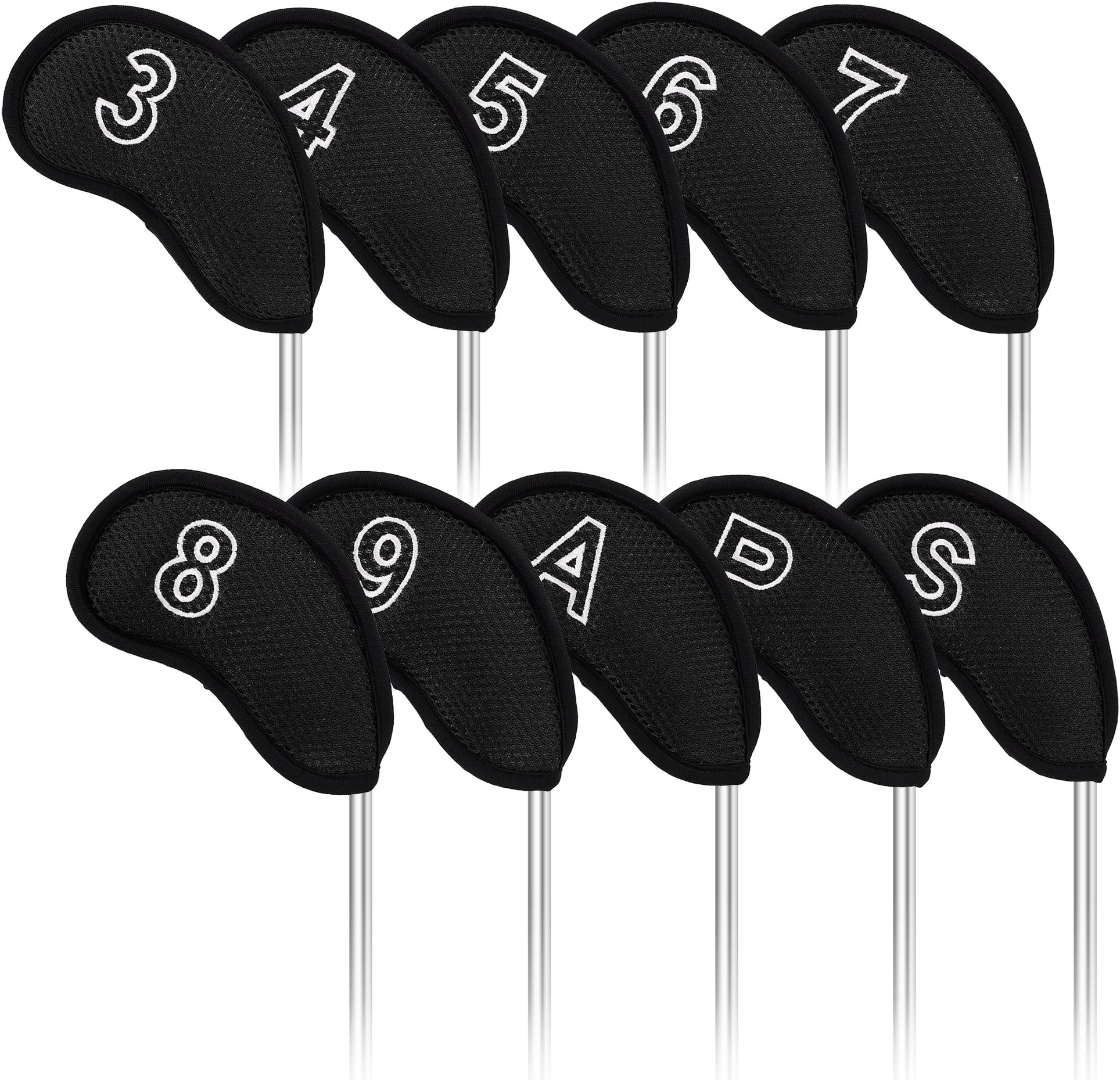 10 pcs/set Meshy Golf Iron Headcovers Head Covers Set for Taylormade Callaway Mizuno Cobra Ping