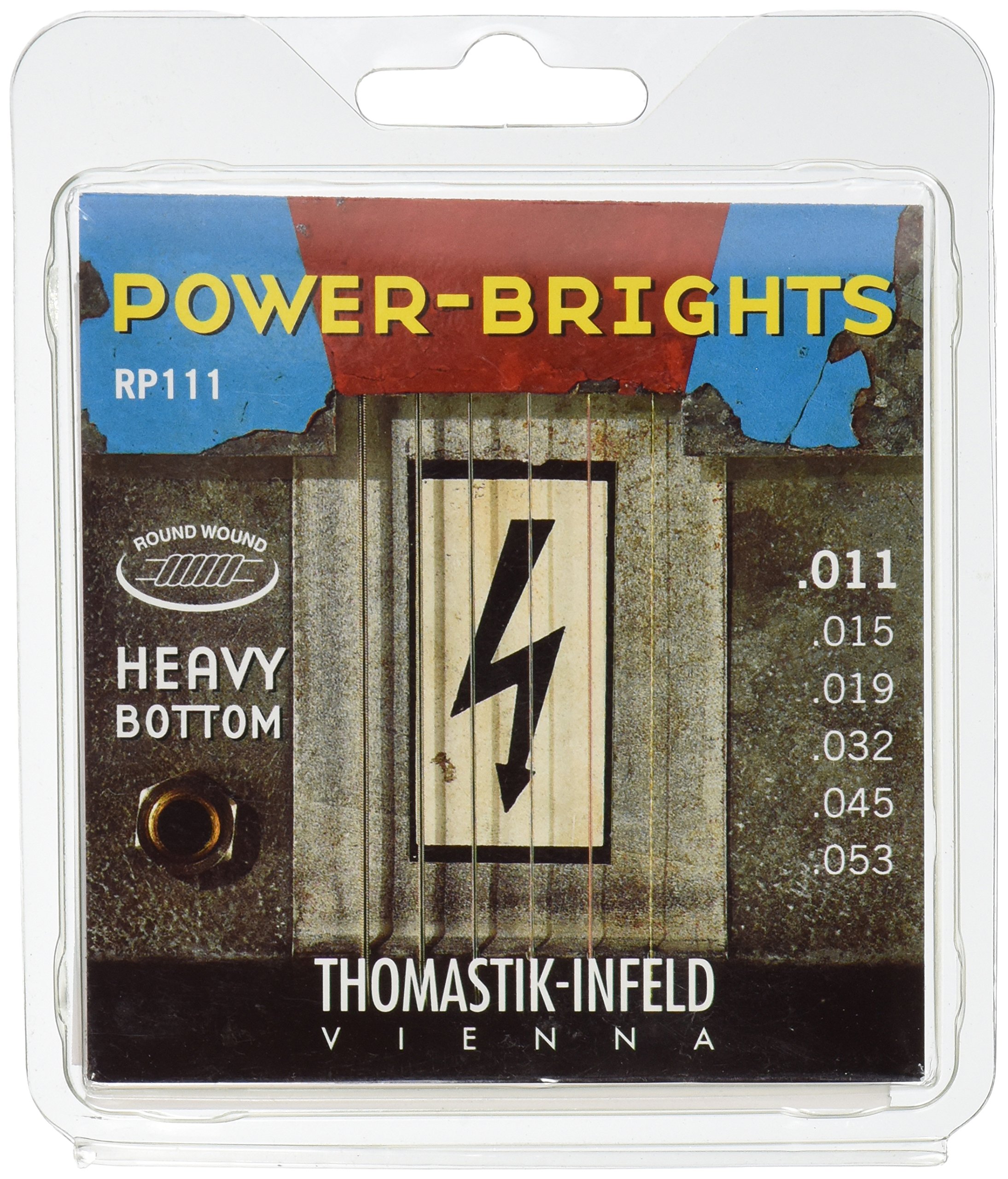 Thomastik Saiten für E-Gitarre Power Brights Series Heavy Bottom Satz RP111 Medium .011-.053w