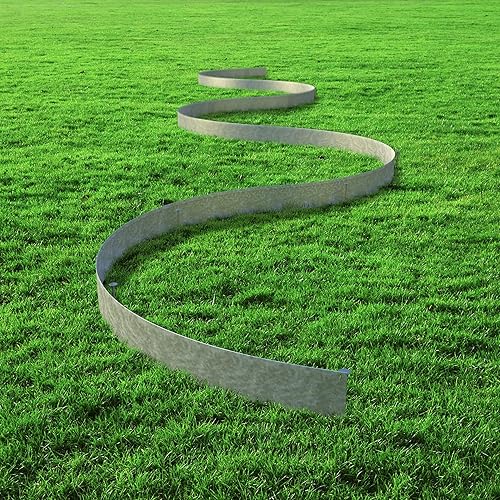 Miniatura 4 de Vodaland - Juego completo de bordes de jardín de acero galvanizado sellado de 8 pulgadas con clavos de instalación incluidos (5)