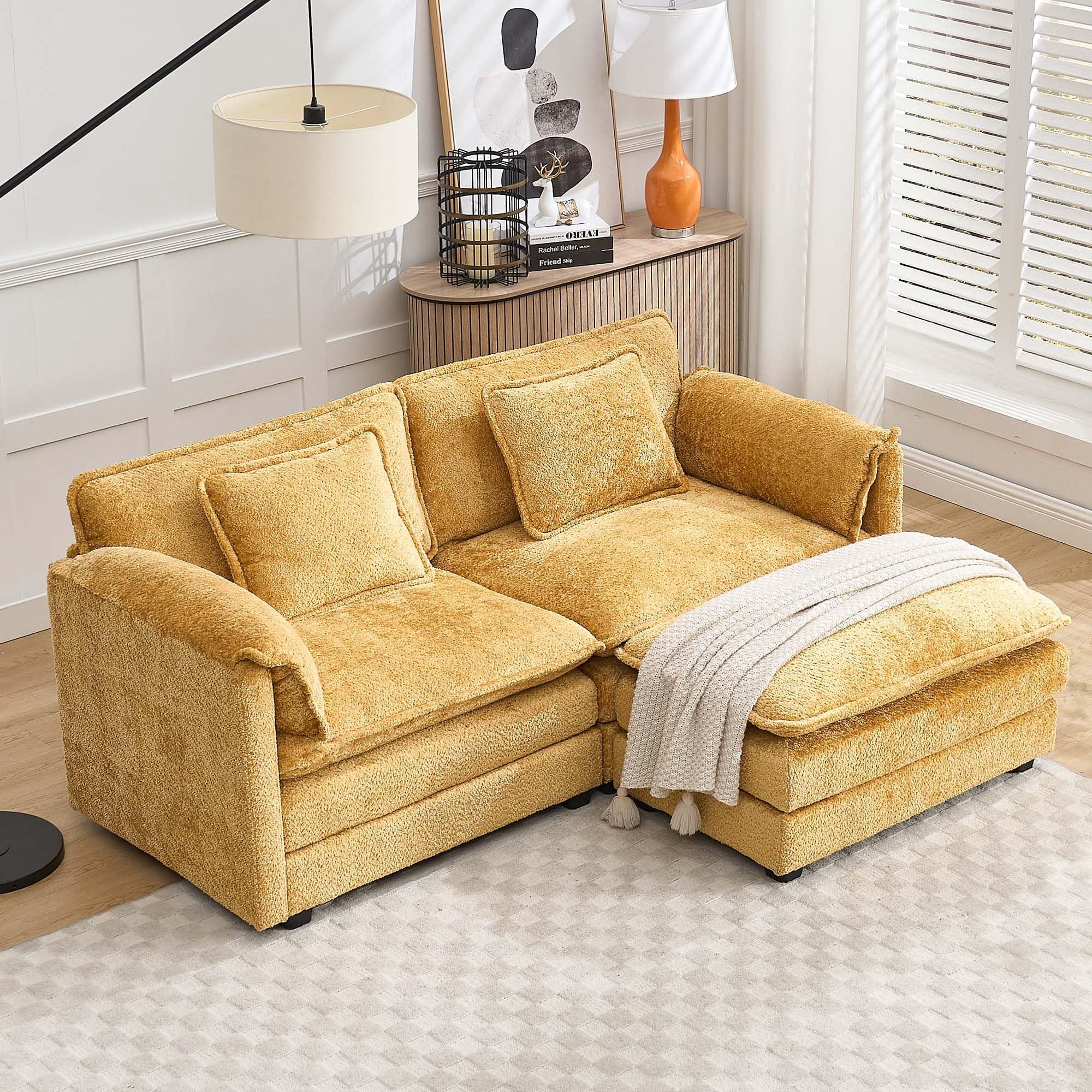 unico SUABI(スアビ) オットマン Amazon.com: GNIXUU 76.4” Small Sectional Sofa Cloud Couch