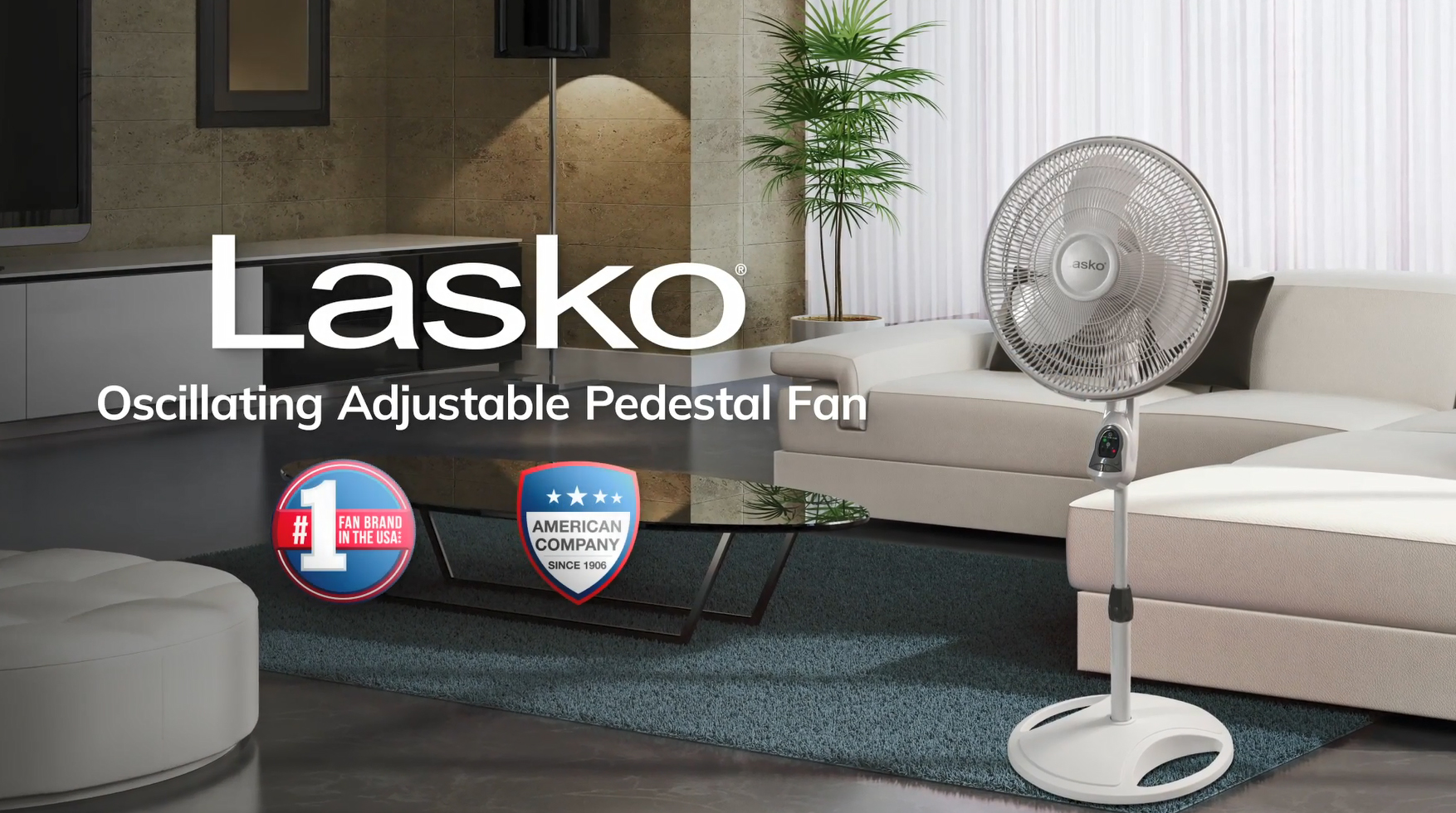 Amazon.com: Lasko Oscillating Adjustable Pedestal Stand Fan with