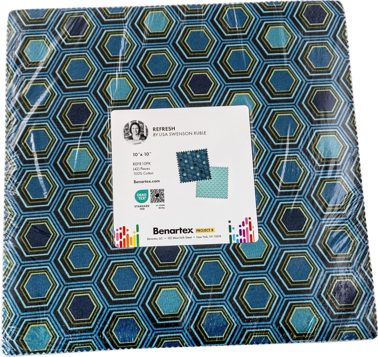 Lisa Swenson Ruble Refresh 10X10 Pack 42 10-inch Squares Layer Cake Benartex