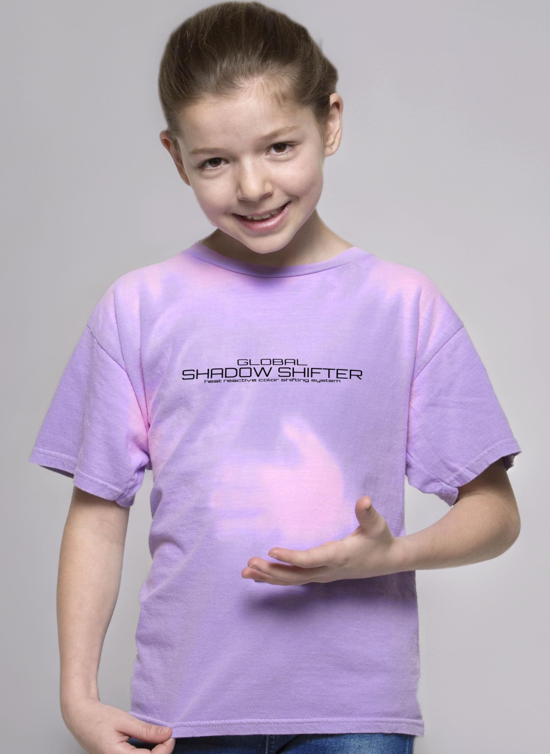Shadow Shifter Colour Changing Kids Thermochromic Short Sleeve T-Shirts for Children Heat Reactive Like 90s Hypercolor