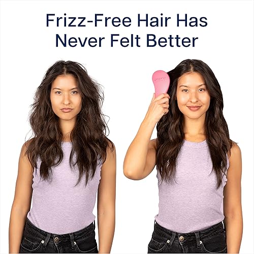 Miniatura 7 de Cepillo para desenredar cepillo o peine deslizante para desenredarno más enredos adultos y niños color rosa