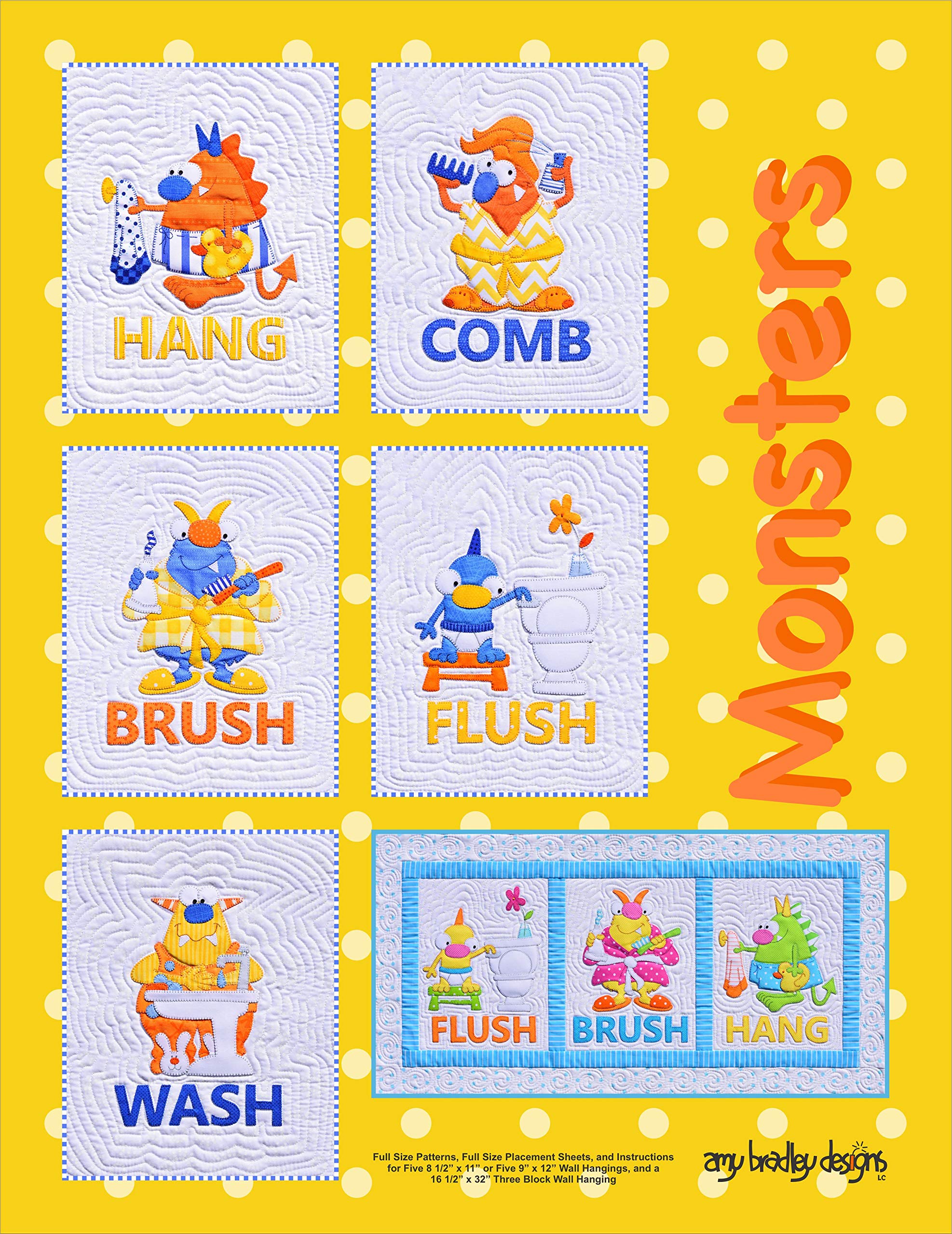 Amazon.com: Amy Bradley Designs ABD281 Monsters Quilt Pattern : Arts,  Crafts & Sewing