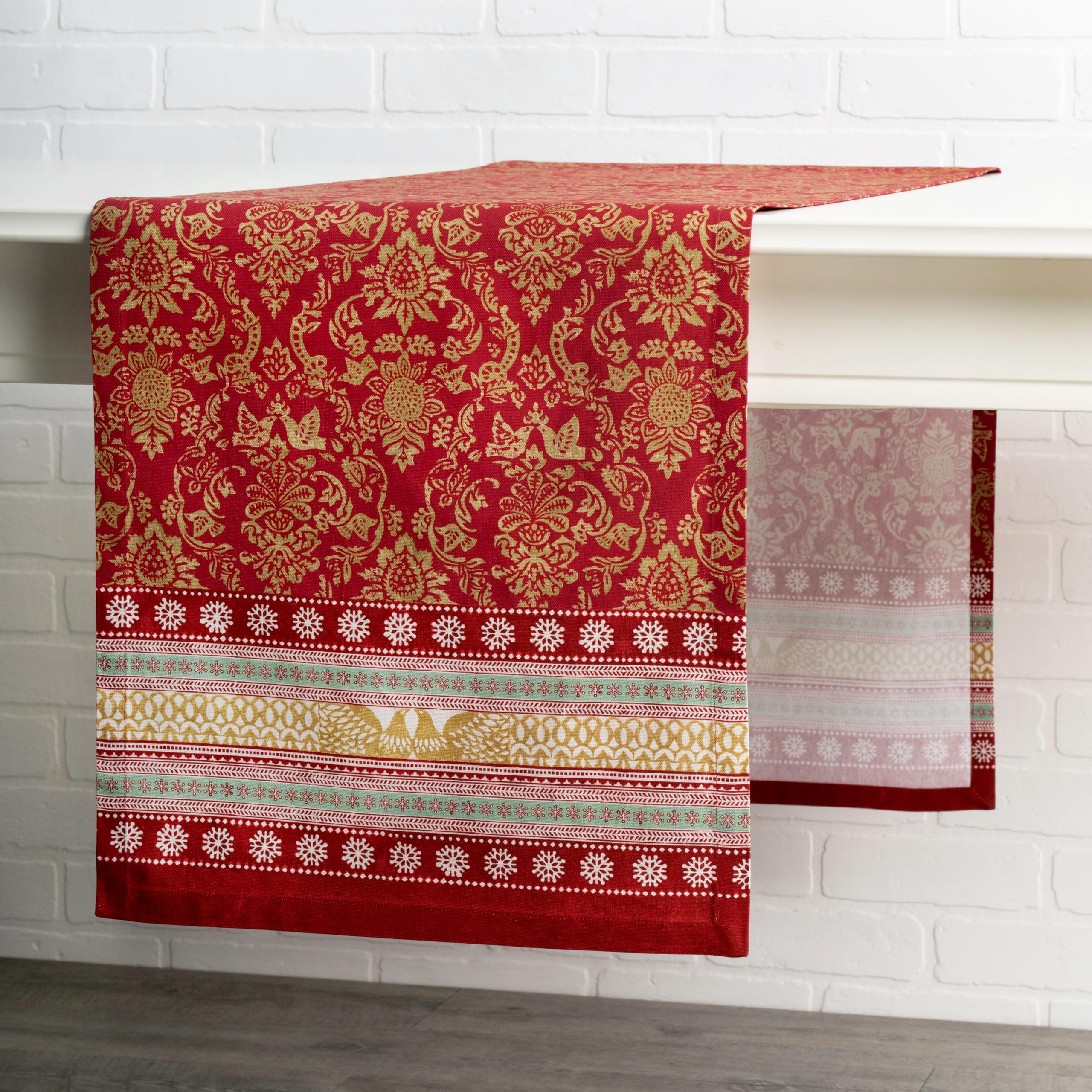 Maison d' Hermine Table runner 100% Cotton Single Layer Table Runners 230 CM long for Home Kitchen Dining Party Wedding Bridal Shower Gifts for Mothers Day (Sofia - Image 3
