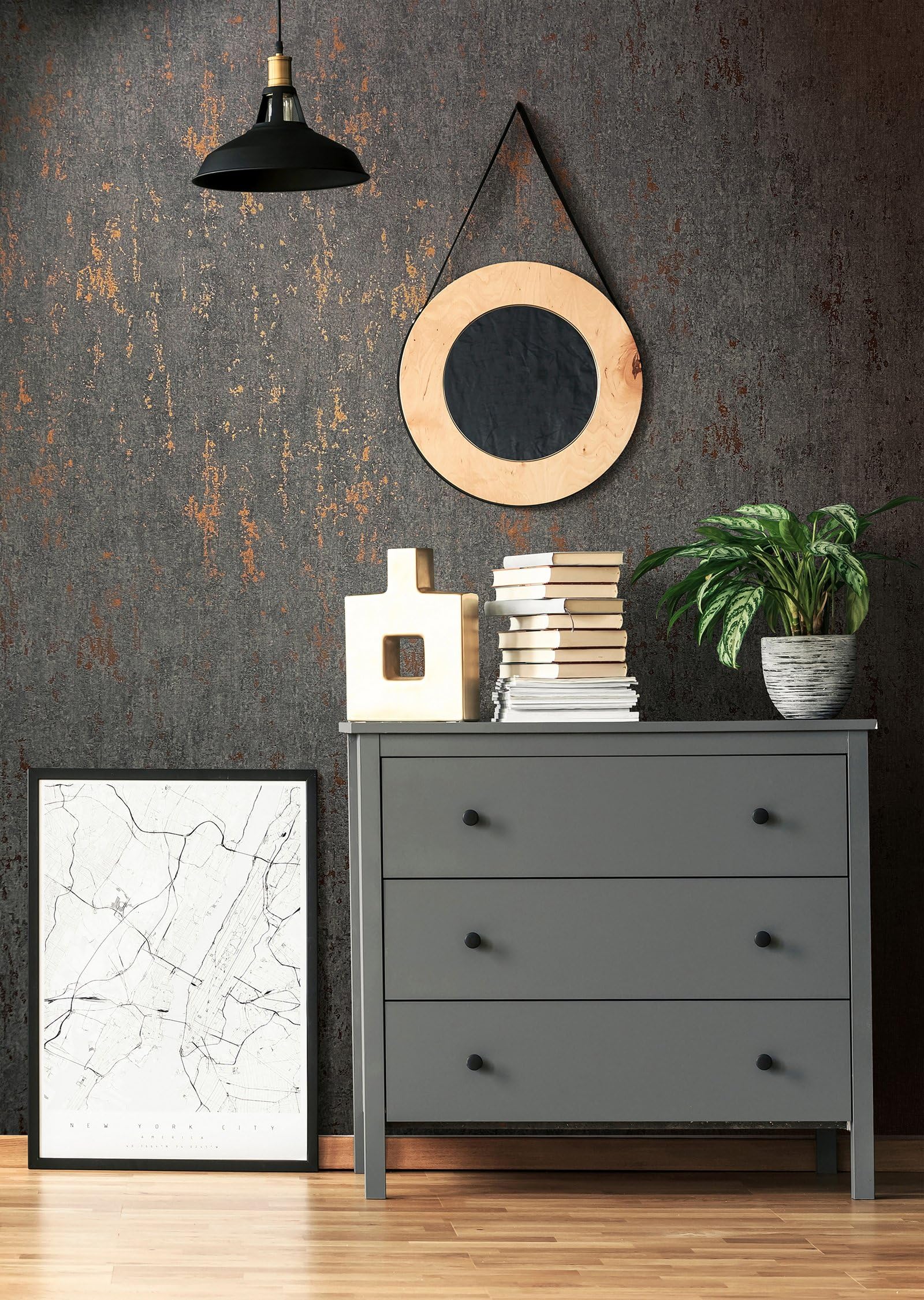 Galerie 35146 City Romance Black Industrial Wallpaper