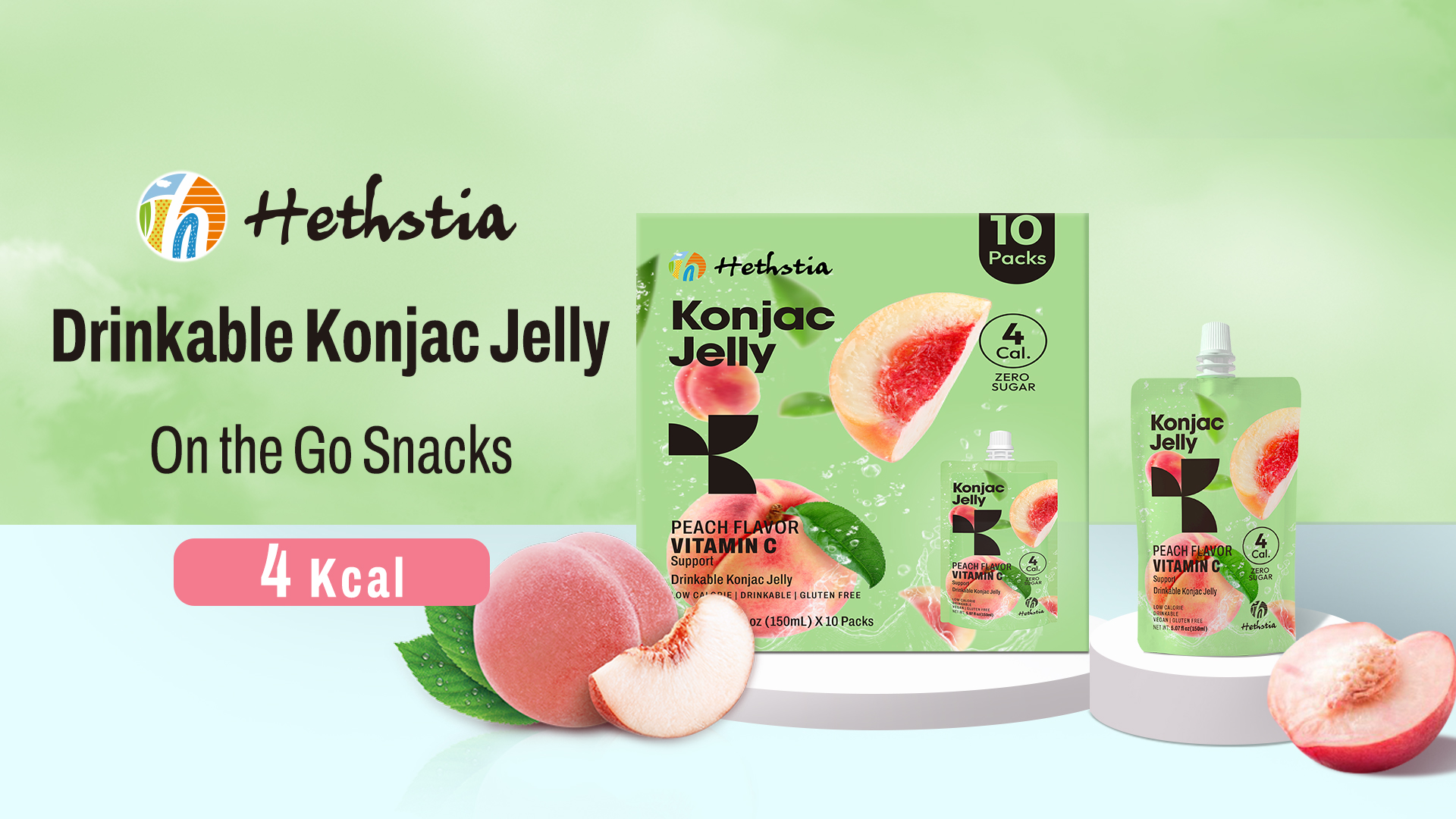 Amazon.com: Hethstia Konjac Jelly Peach Flavor, Drinkable Peach