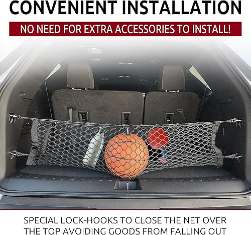 Miniatura 3 de Red de carga elástica para maletero estilo sobre para Chevrolet Traverse 2018-2024  Organizadores de maletero premium y almacenamiento  Red de