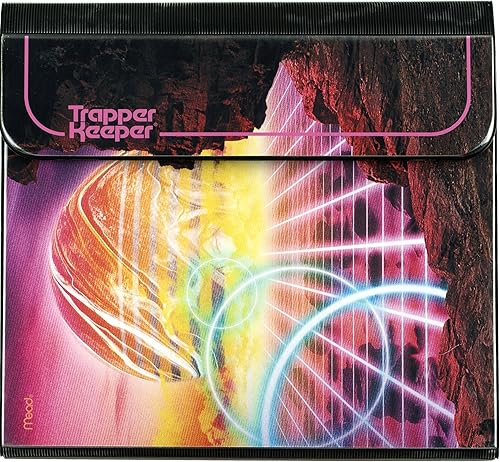 Anotador Mead Trapper Keeper, diseño retro, archivo de 1 pulgada con carpetas y bolsillos, para papel de 21,6 cm x 27,9 cm, brillante (260038FM-ECM)