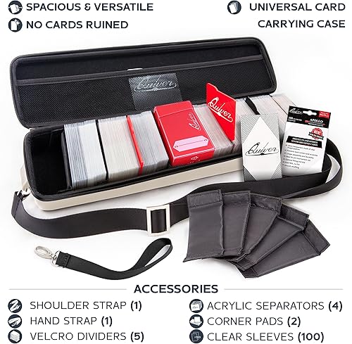 Vista 63 de Quiver Time - Estuche de almacenamiento para tarjetas de coleccionista con correa para muñeca y hombro, divisores y separadores, almohadillas