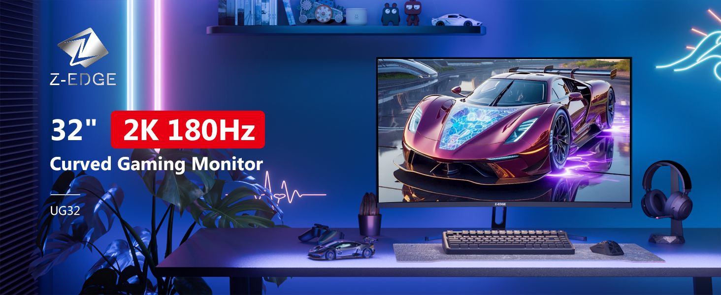 Z Z-Edge 32インチ ゲーミング モニター 。 Amazon.com: Z-Edge 32 inch Curved Gaming Monitor, FHD 1080P 240Hz