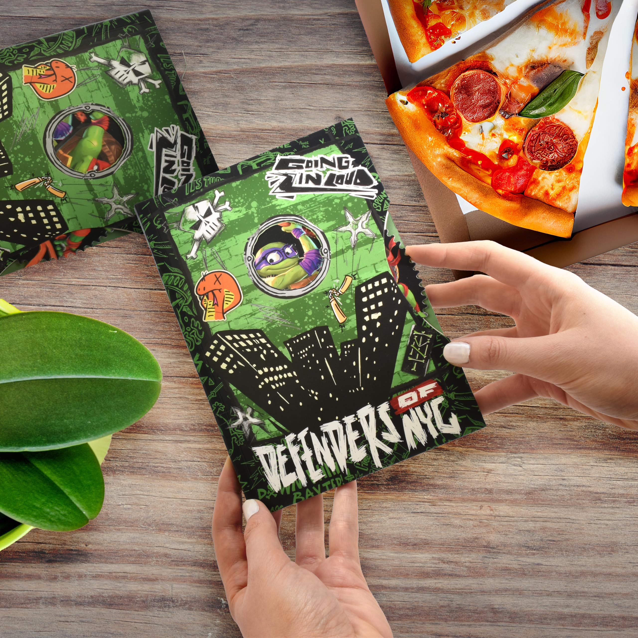 Ninja Turtles TMNT A5 Notebook with Rotating Disc, 120 Lined Pages, Notebook or Journal, Official Merch, multicoloured - Image 4