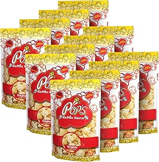 Pop's Kettle Korn- Sweet and Salty | 12-Pack Original Kettle - Gluten-Free, Whole Grain, Hand-Popped