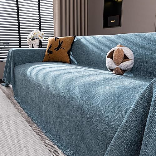 Miniatura 16 de Nobildonna Funda de felpilla lavable para sofá de 2 plazas, funda protectora de muebles para sala de estar, beige, 71 x 102 pulgadas