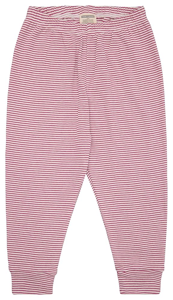 Loud + Proud Bio Baumwolle Kinder Pyjama Streifen - GOTS Zertifiziert Feinripp