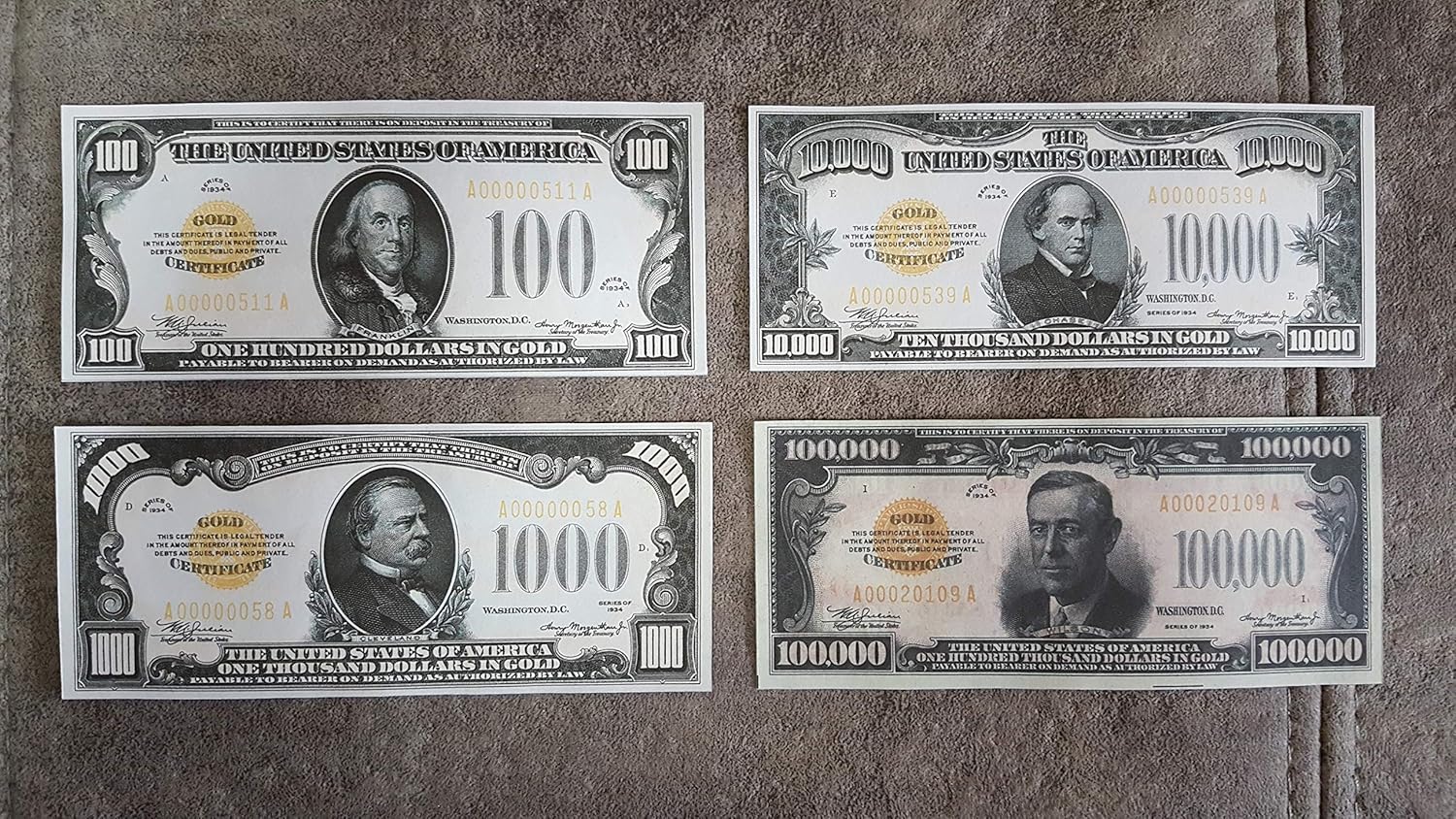 Reprint with W/M United States Gold Dollar 1934