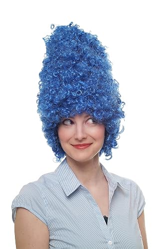WIG ME UP- 8648-PC3 Peluca Mujer Carnaval Halloween Colmena Torre Gigante Beehive Azul Drag Queen