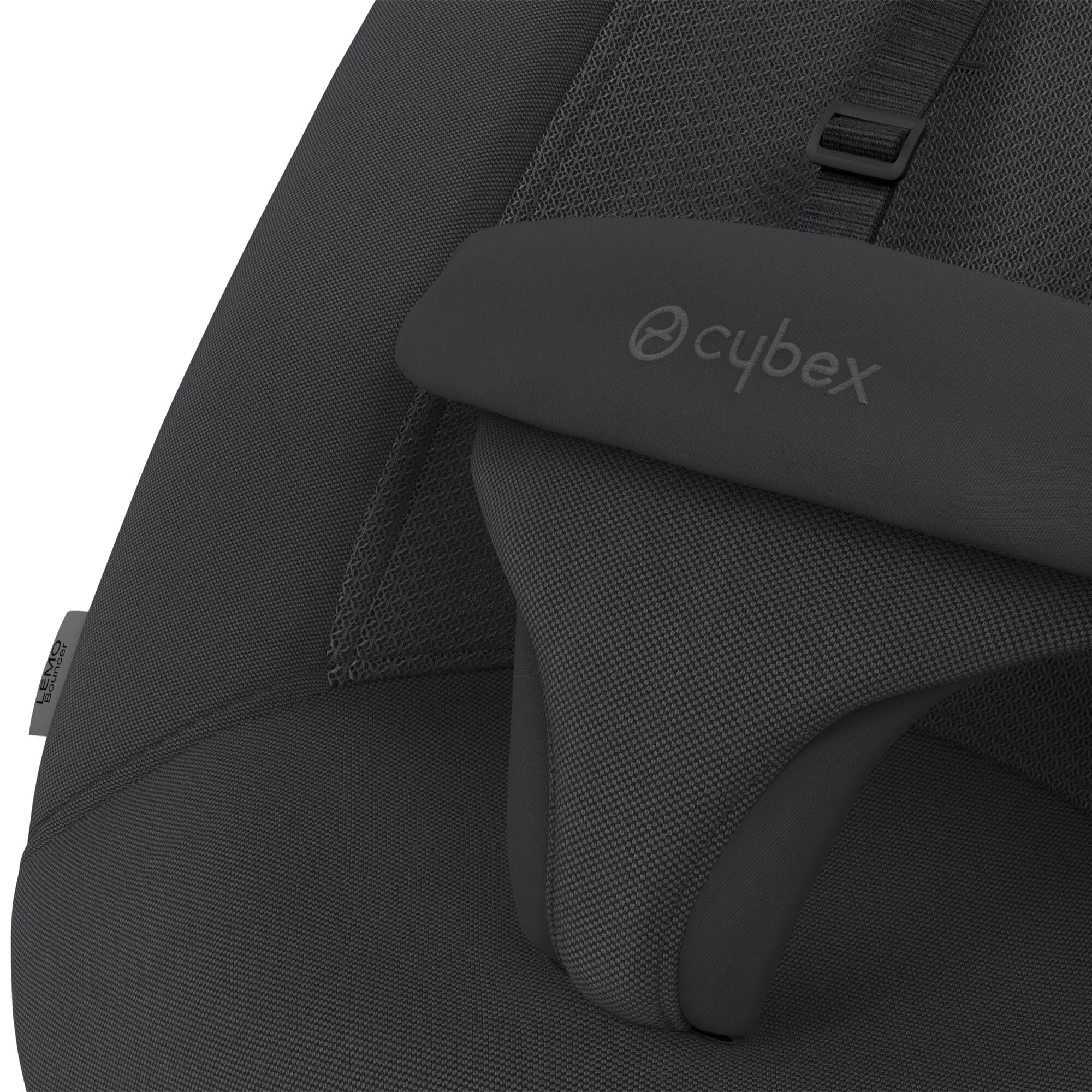 CYBEX Gold LEMO Bouncer, Sdraietta con Comodo Materassino, Compatibile con Seggiolone/Sedile CYBEX LEMO, Dalla Nascita Fino a 3 Anni (ca. 15 kg), Stunning Black (Nero)