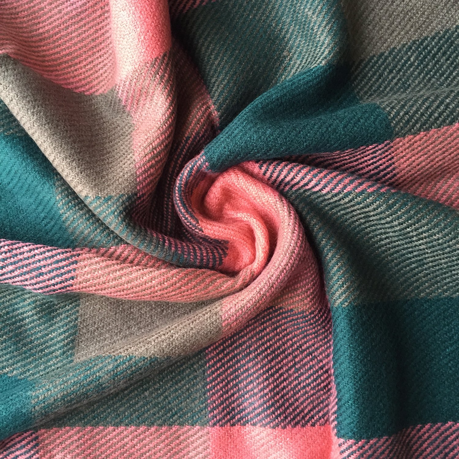 Chalier Fashion Sciarpa da Donna Inverno Scozzese Sciarpa Quadri Sciarpe Calde, Scialle da Donna Elegante Sciarpa con Frange