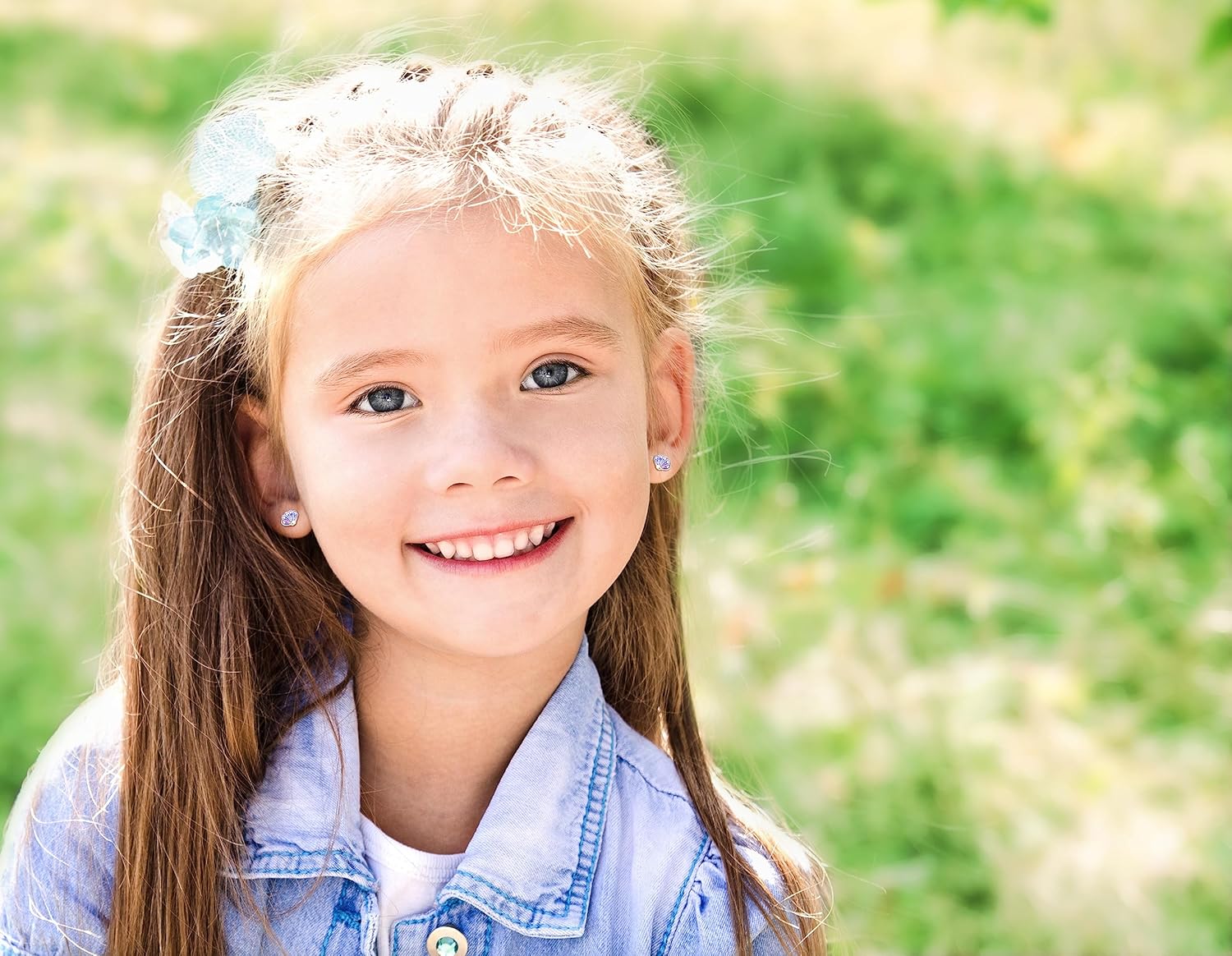 925 Sterling Silver Children's Summer Mermaid Stud Earrings - Image 4