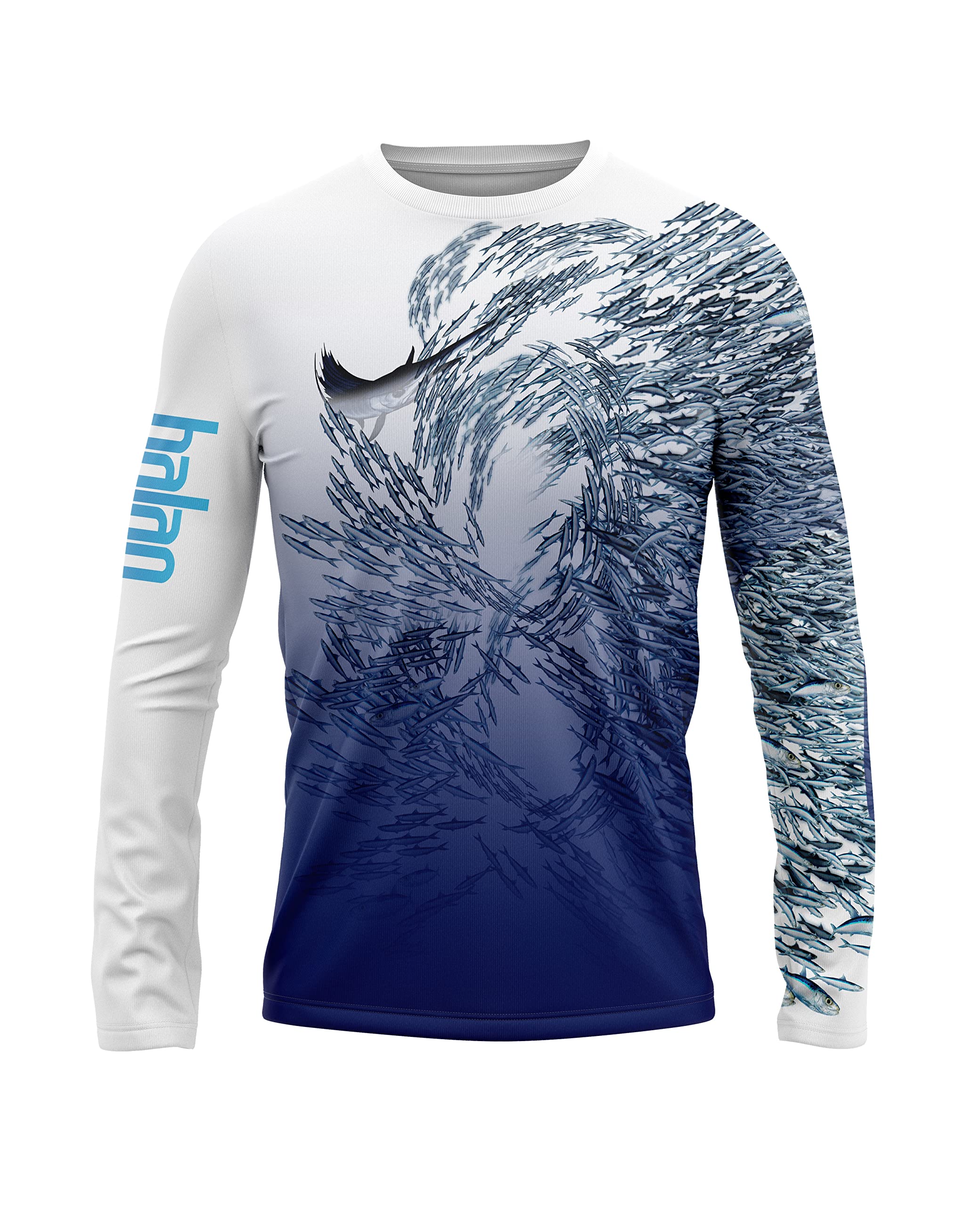 Made in USA Fishing Shirts for Men Long Sleeve Lightweight Dri Fit UPF 40+ Sun Protection Quick Dry Running Hiking Tshirts