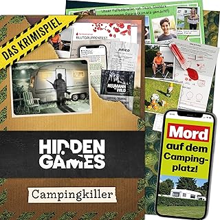 Hidden Games Tatort – Campingkiller – Kriminalfall lösen – spannendes Detektivspiel – Fallakte Spiel – Krimispiel – Escape Room Spiel – Tatortspiel – Mordfall lösen