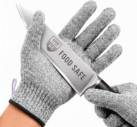 A5 Cut Resistant Gloves, Food Grade Kitchen Safety Gloves