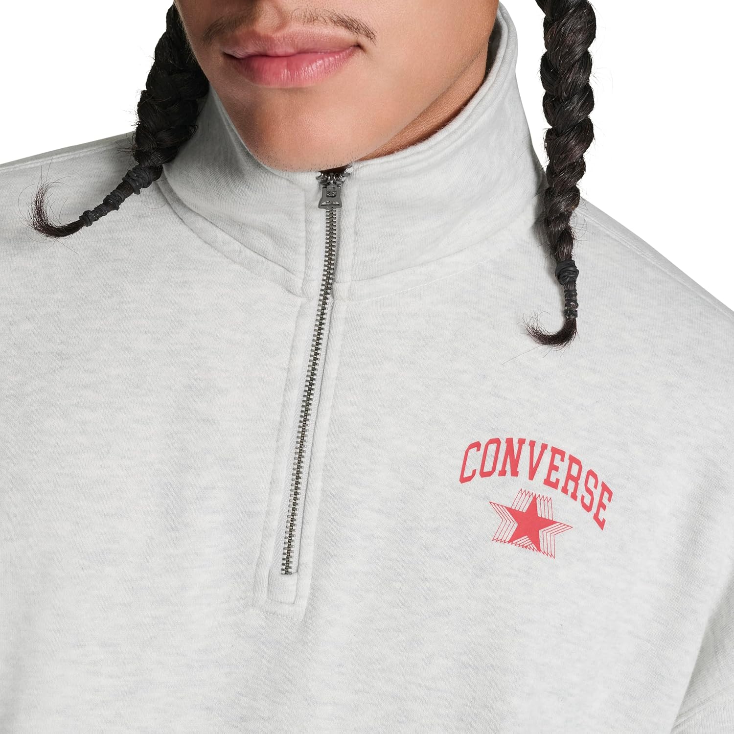 Converse Mens Retro Chuck Collared Crewneck Sweatshirt - Image 6