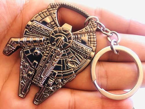 Miniatura 8 de 2 piezas Millennium Falcon Metal Star Wars Abridor de botellas de vino de aleación de zinc Black Knight Herramienta al aire libre - Abrebotellas de