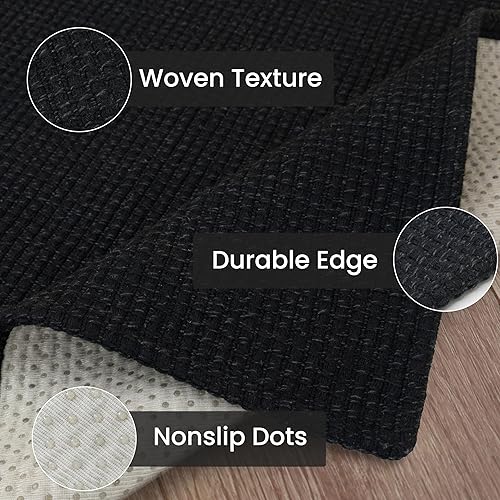 Miniatura 298 de IOHOUZE Alfombra lavable de 4 x 6 pies con parte trasera de goma antideslizante tejida para interiores y exteriores, alfombra para entrada