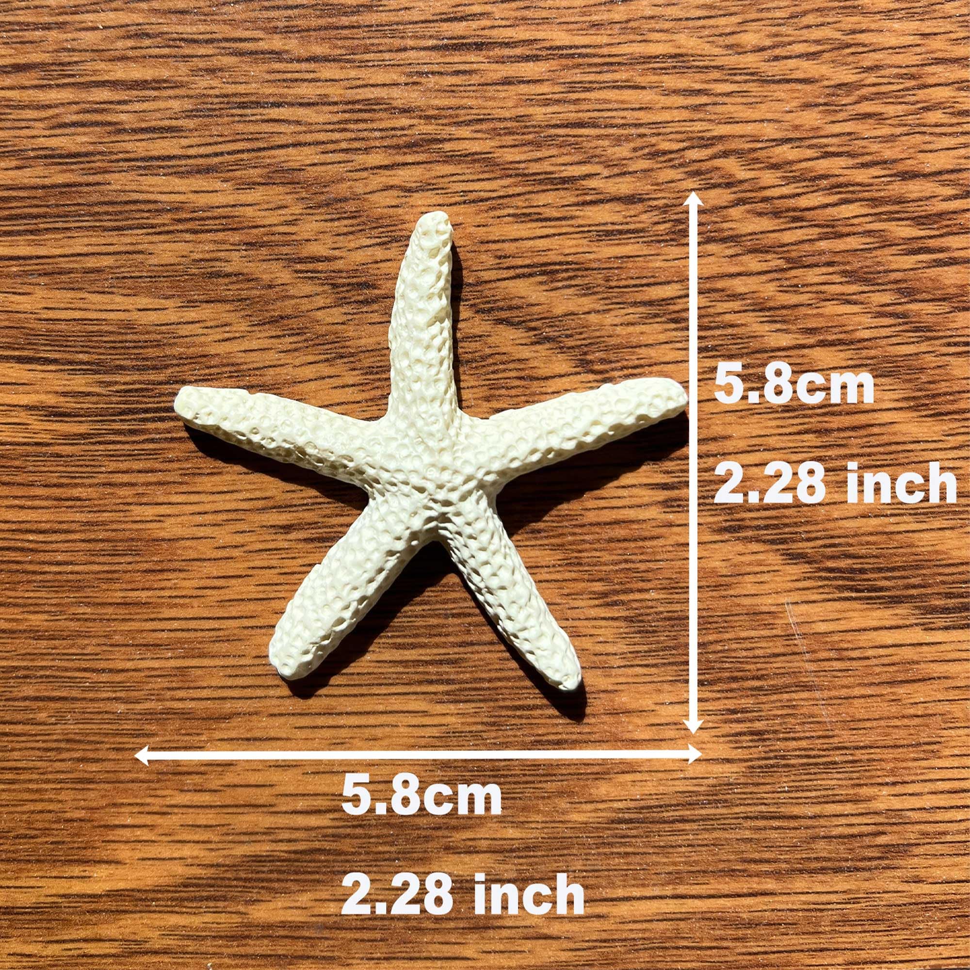 Resin Starfish - Vase Filler - Garland, Photo Frame, Beach Scene, Gift Box Decoration, Christmas Decoration, Beach Wedding and Mermaid Birthday Party (25 pcs White)