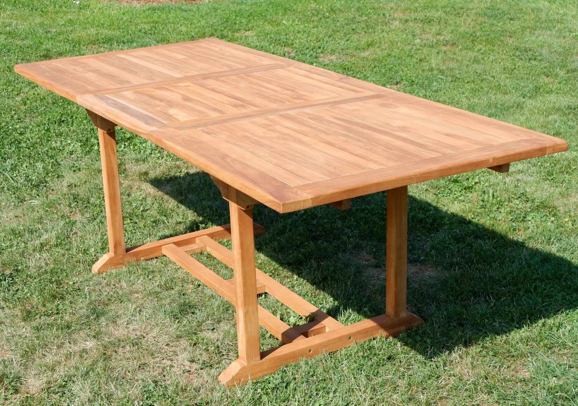 ASS Teak XXL Ausziehtisch 150/200-210 x 90 cm Holztisch Gartentisch Garten Tisch Holz SABA von Größe:150-210 x 90cm
