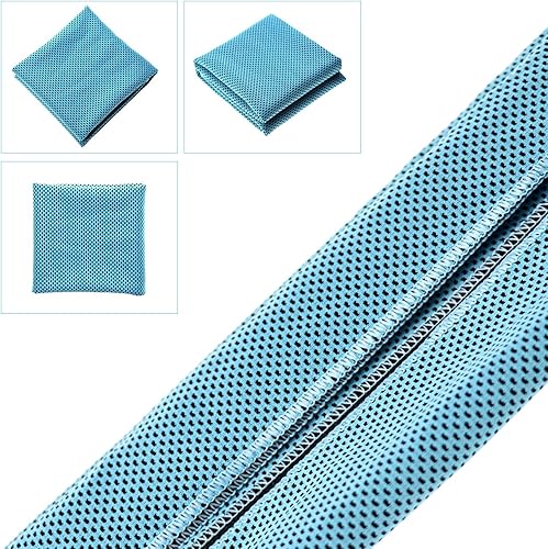 Vista 23 de Biange - Toalla de enfriamiento para deportes, entrenamiento, fitness, gimnasio, yoga, golf, pilates, viajes, camping y más Verde (Green 10)