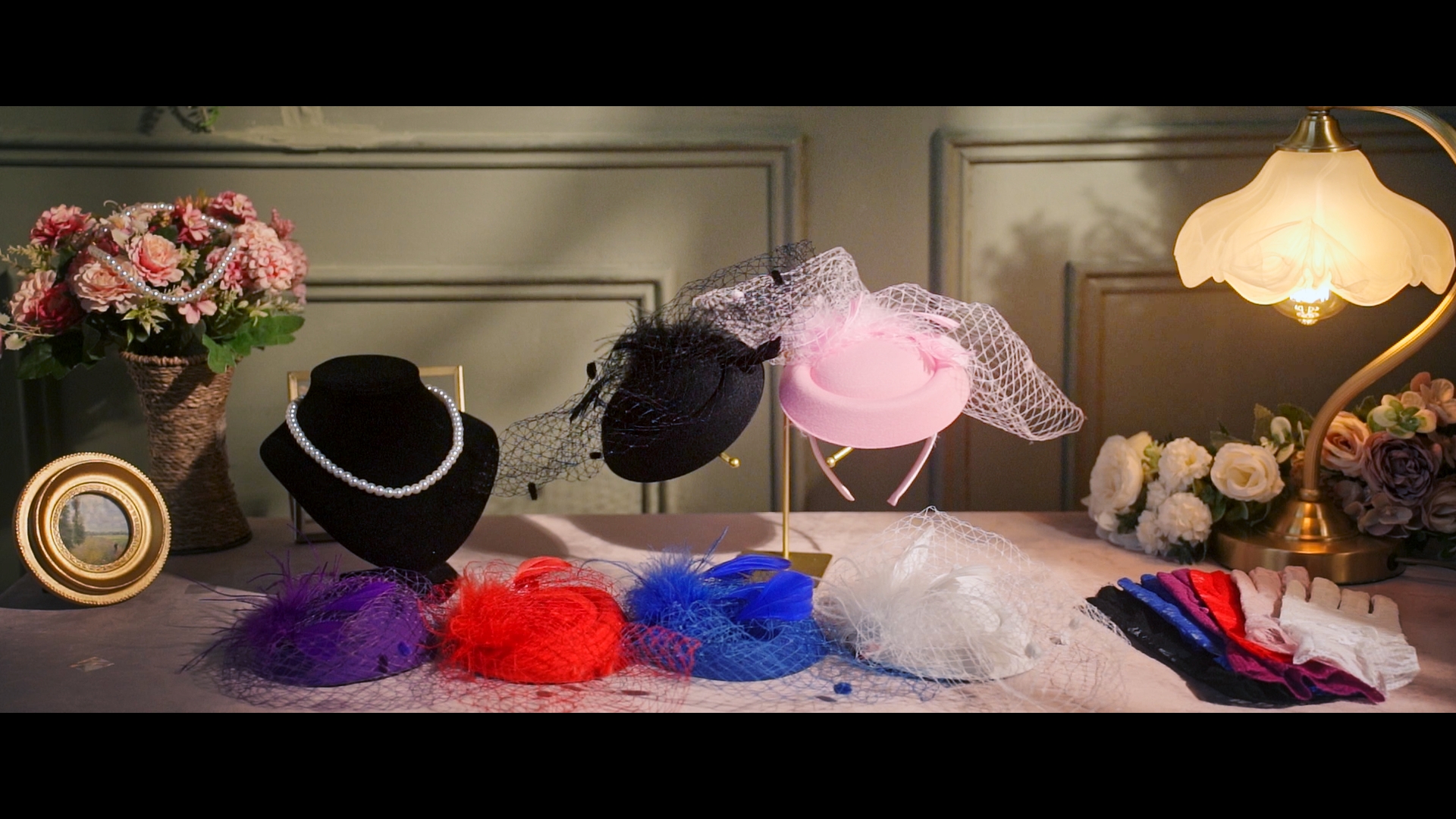 6 Sets Fascinators Hats for Women Tea Party Hat with Veil 