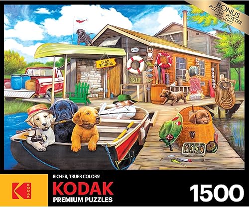 Miniatura 4 de Cra-Z-Art - RoseArt - Kodak Premium - Gone Fishin' - Rompecabezas de 1500 piezas