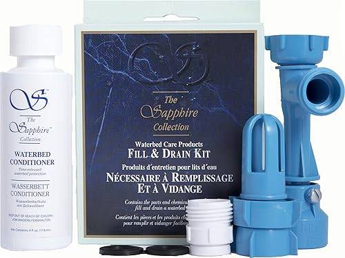 Blue Magic Kit de llenado y drenaje de cama de agua con acondicionador de 4 onzas líquidas