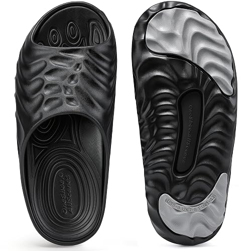 shoeslocker Men's Slides Wide Recovery Arch Support