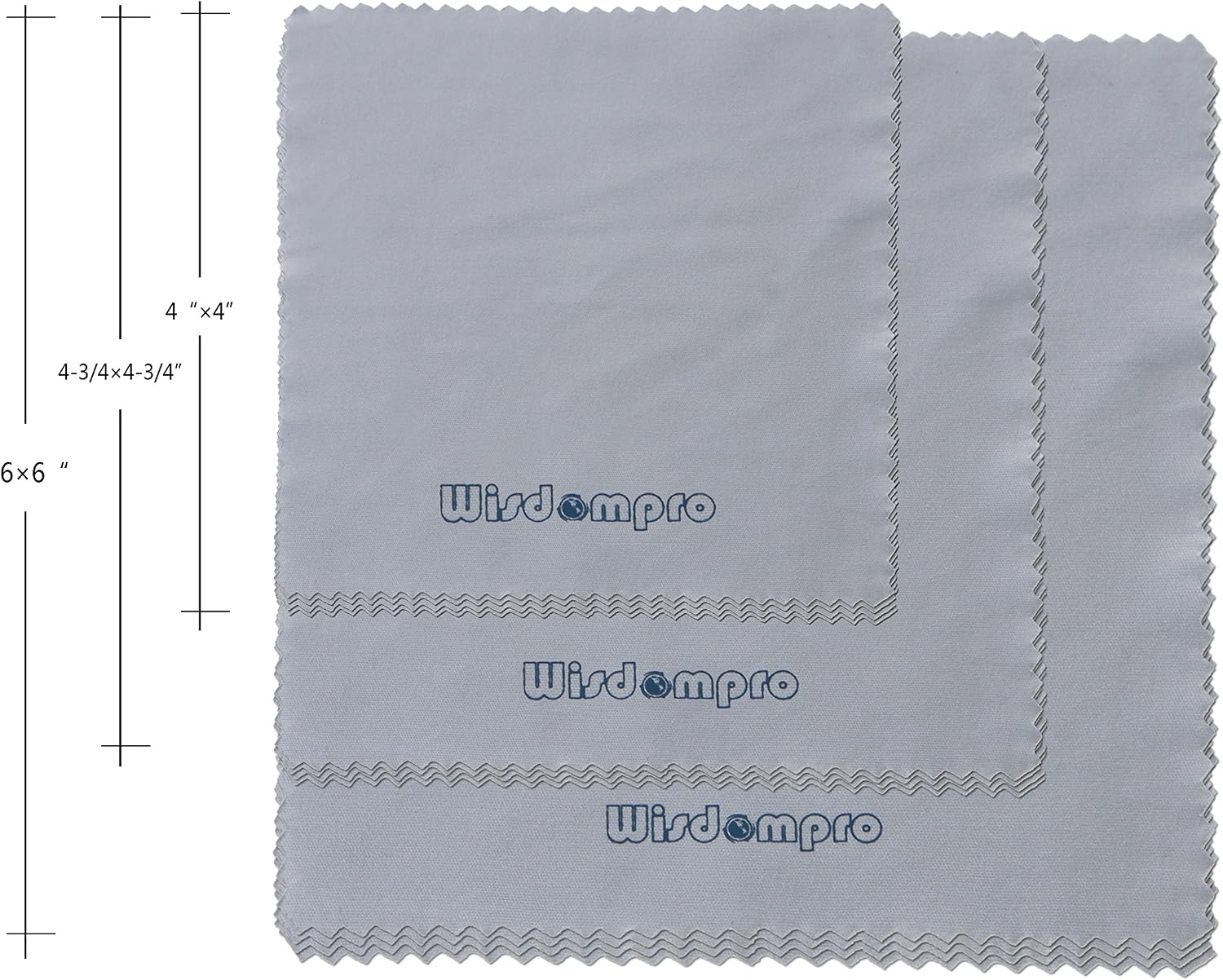 Wisdompro 12-Pack 4/4.75/6" Microfiber Cleaning Cloth for Device-Multi Size image 2