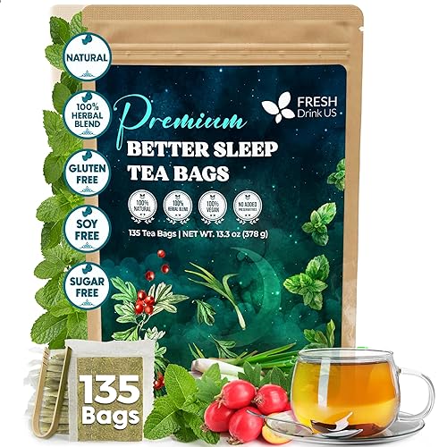 Miniatura 144 de FreshDrinkUS, 135 bolsas de té de cardo mariano premium, 100% natural y puro de semillas de cardo mariano. Té de hierbas con semillas de cardo