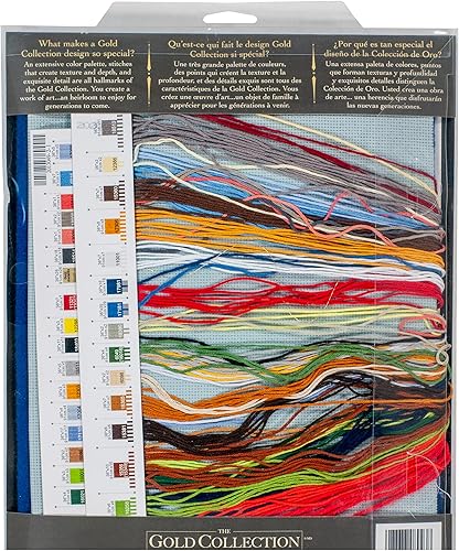 Miniatura 2 de Dimensions Gold Collection - Kit de calcetines de Navidad personalizados con punto de cruz 'Santa's Flight', 16 unidades, gris Aida, 16 pulgadas